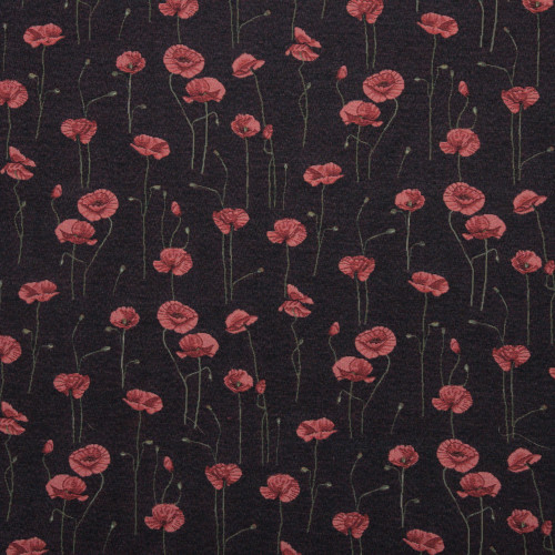 Neckels Living Kissenhülle Gobelin Mohn Schwarz KH/GobeMohnSchwarz-335