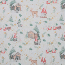 Jacquard Wichtel Grün mit Gold