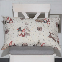 Kissenhülle Wichtel mit Gold