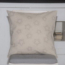 Kissenhülle Sterne Grau